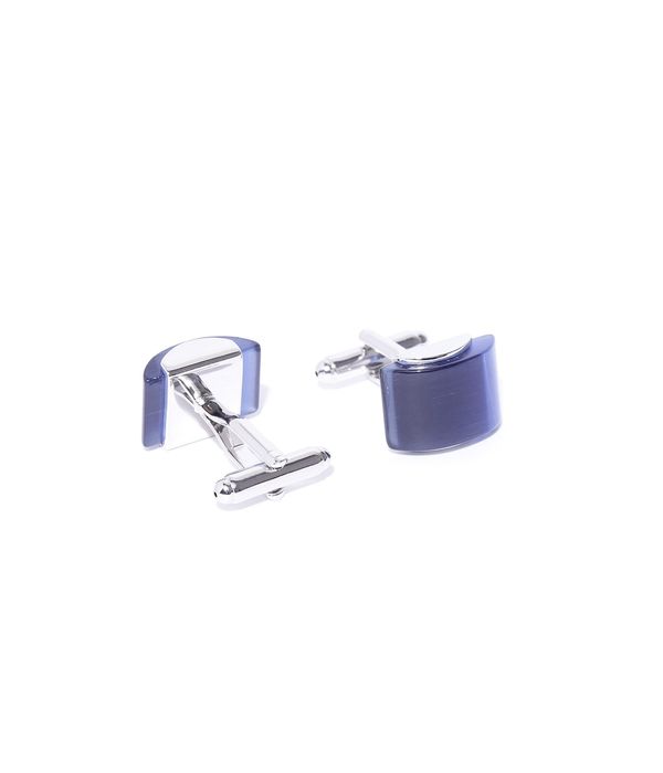 YouBella Jewellery Valentine Gifts for Men Latest Stylish Silver Blue Formal Cuff Links Cufflinks Set for Men